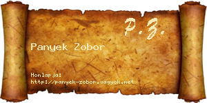Panyek Zobor névjegykártya
